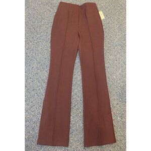 NWT By Anthropologie Pants Ankle Slit Bootcut Plum Maroon Size 2 New